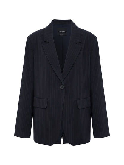 Sanctuary Clothing Hot Sale - Maci Blazer Navy Pinstripe
