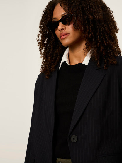 Sanctuary Clothing Hot Sale - Maci Blazer Navy Pinstripe