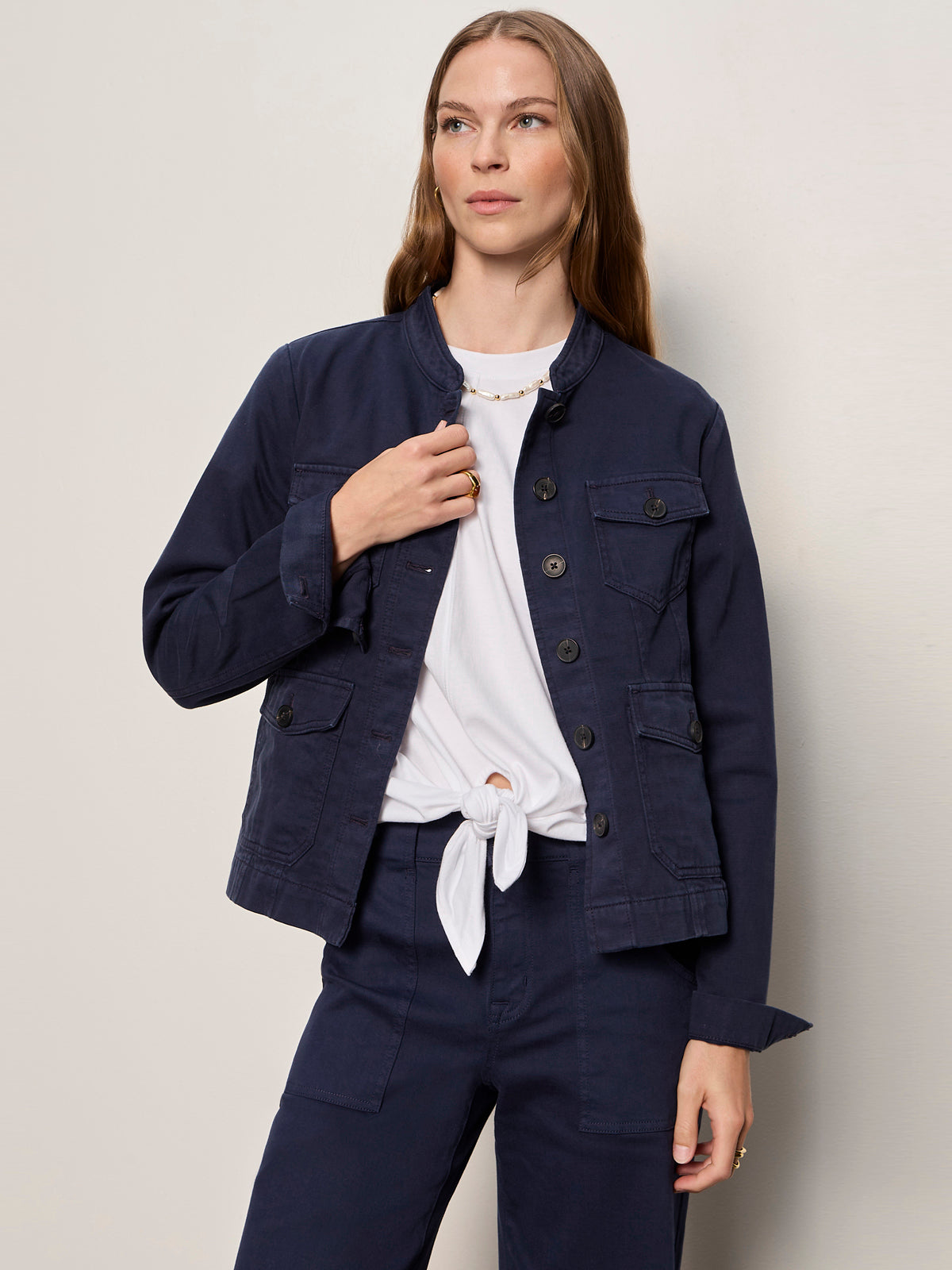 Sanctuary Clothing Essential - AMES MILITARY JACKET NAVY BLAZER