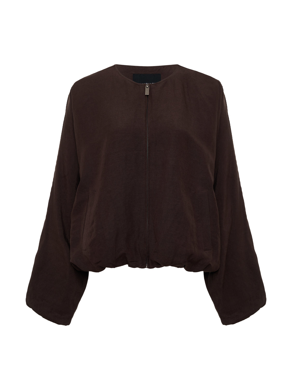 Sanctuary Clothing Essential - LINEN BUBBLE JACKET RICH SOIL