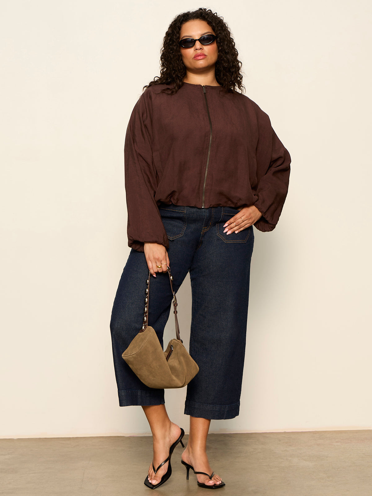 Sanctuary Clothing Exclusive - LINEN BUBBLE JACKET RICH SOIL