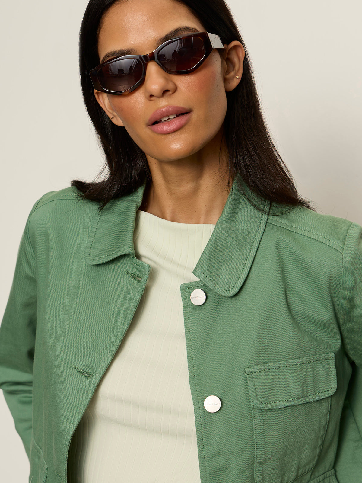 Sanctuary Clothing Great Value - CROP CHORE JACKET GREEN JUICE