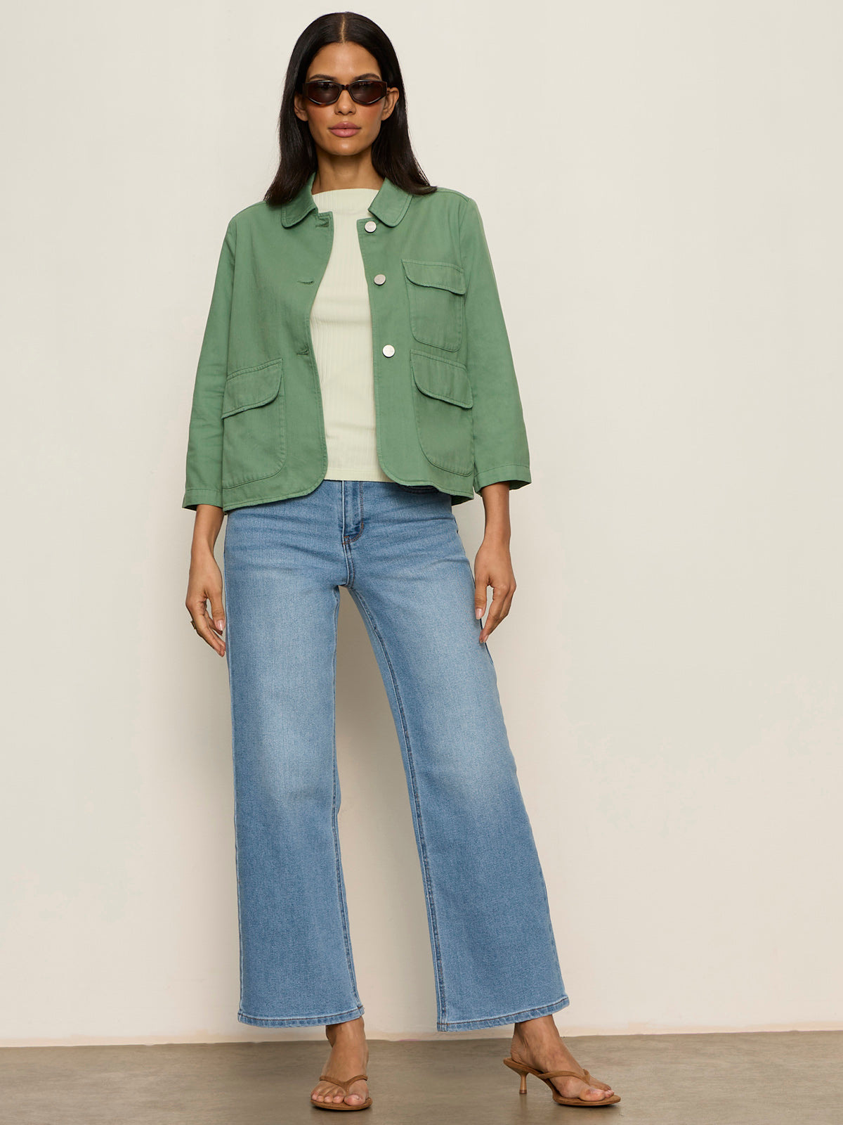 Sanctuary Clothing Great Value - CROP CHORE JACKET GREEN JUICE