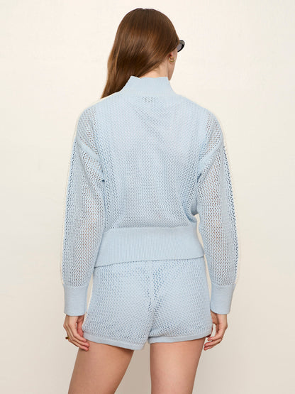 Sanctuary Clothing Deals - OPEN STITCH TRACK JACKET BLUE AURA W/ CHALK