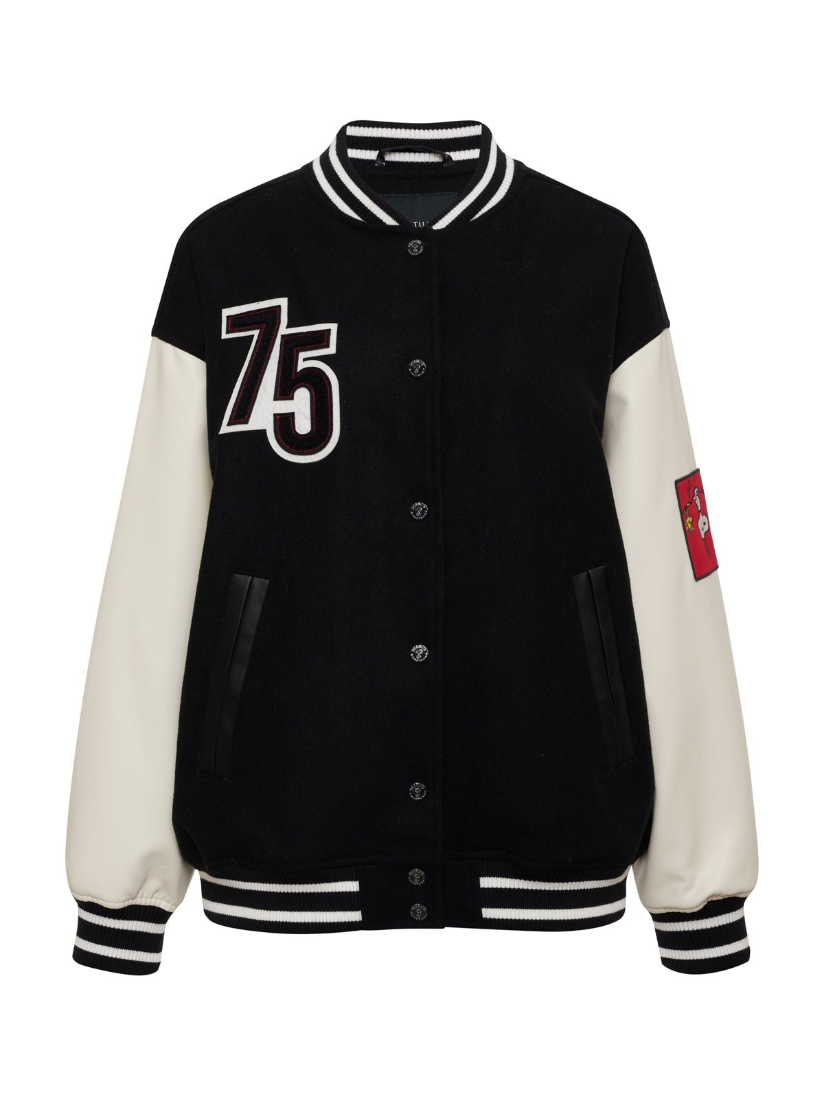 Sanctuary Clothing Hot Sale - 75 VARSITY JACKET BLACK/WHITE