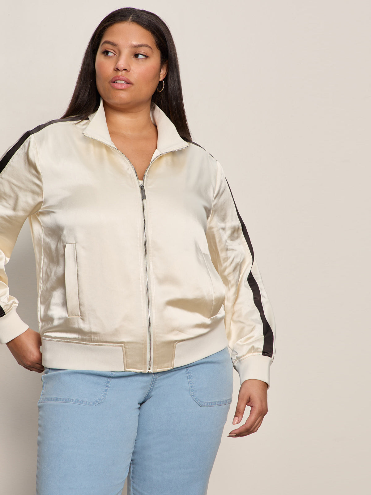 Sanctuary Clothing Popular - Satin Track Jacket Collagen Extended Sizing