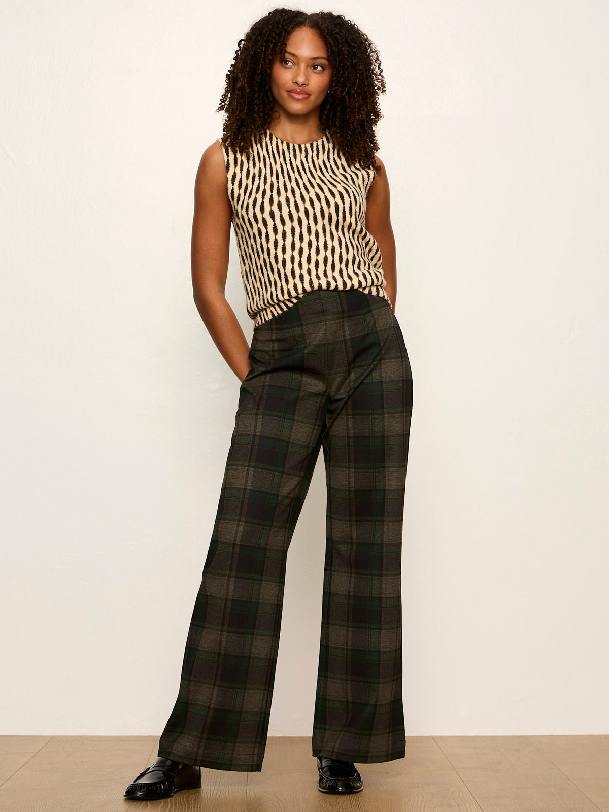 Sanctuary Clothing Latest - Relay Pull On Pant Kalamata Plaid