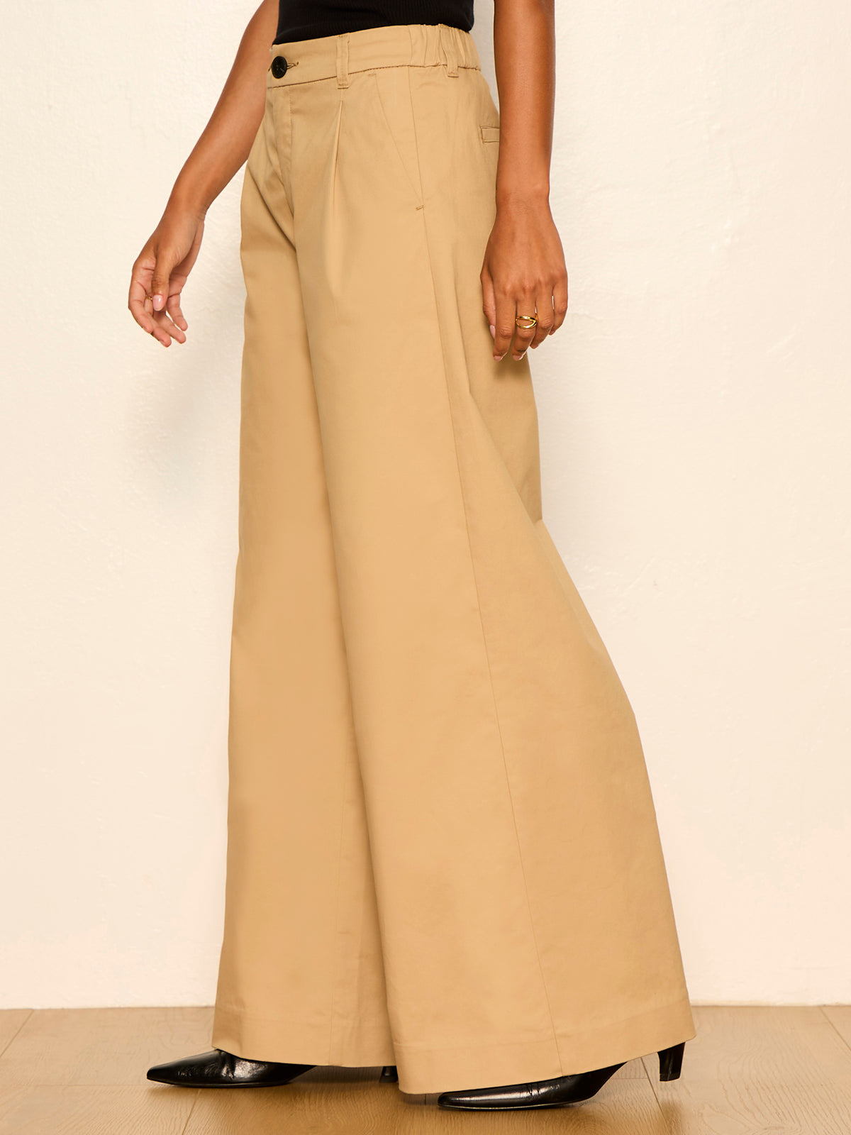 Sanctuary Clothing Best Seller - REESE WIDE LEG TROUSER KHAKI