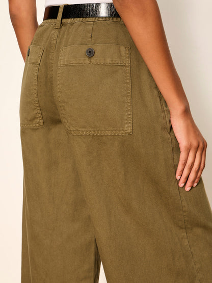 Sanctuary Clothing Everyday - ELOISE ULTRA WIDE LEG CROP BURNT OLIVE
