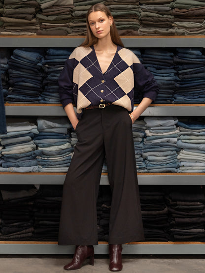 Sanctuary Clothing New - REESE WIDE LEG TROUSER BLACK