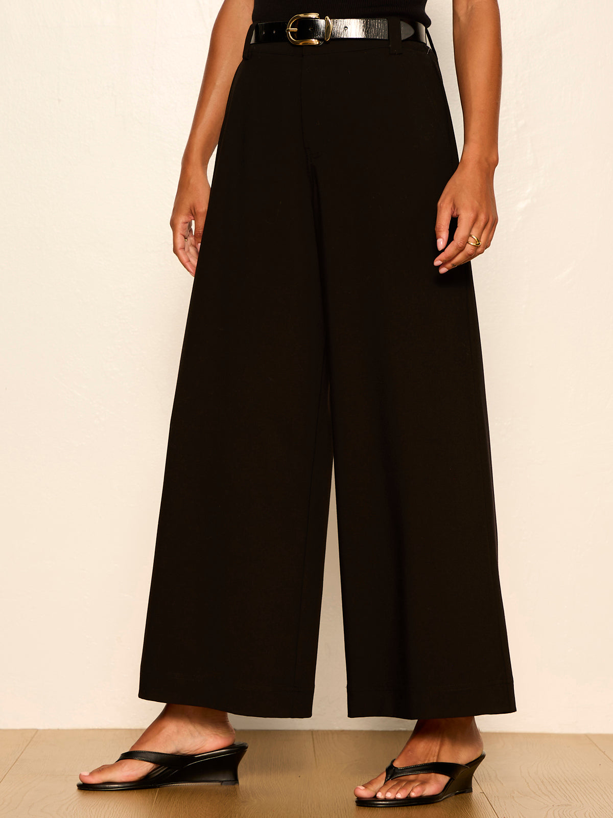 Sanctuary Clothing New - REESE WIDE LEG TROUSER BLACK