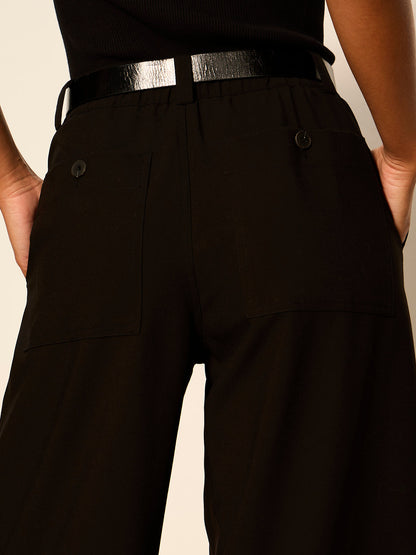 Sanctuary Clothing New - REESE WIDE LEG TROUSER BLACK
