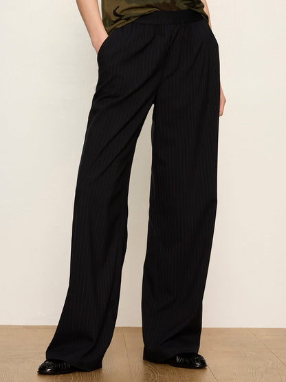 Sanctuary Clothing Latest - Uplift Pull On Trouser Navy Pinstripe