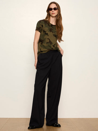 Sanctuary Clothing Latest - Uplift Pull On Trouser Navy Pinstripe