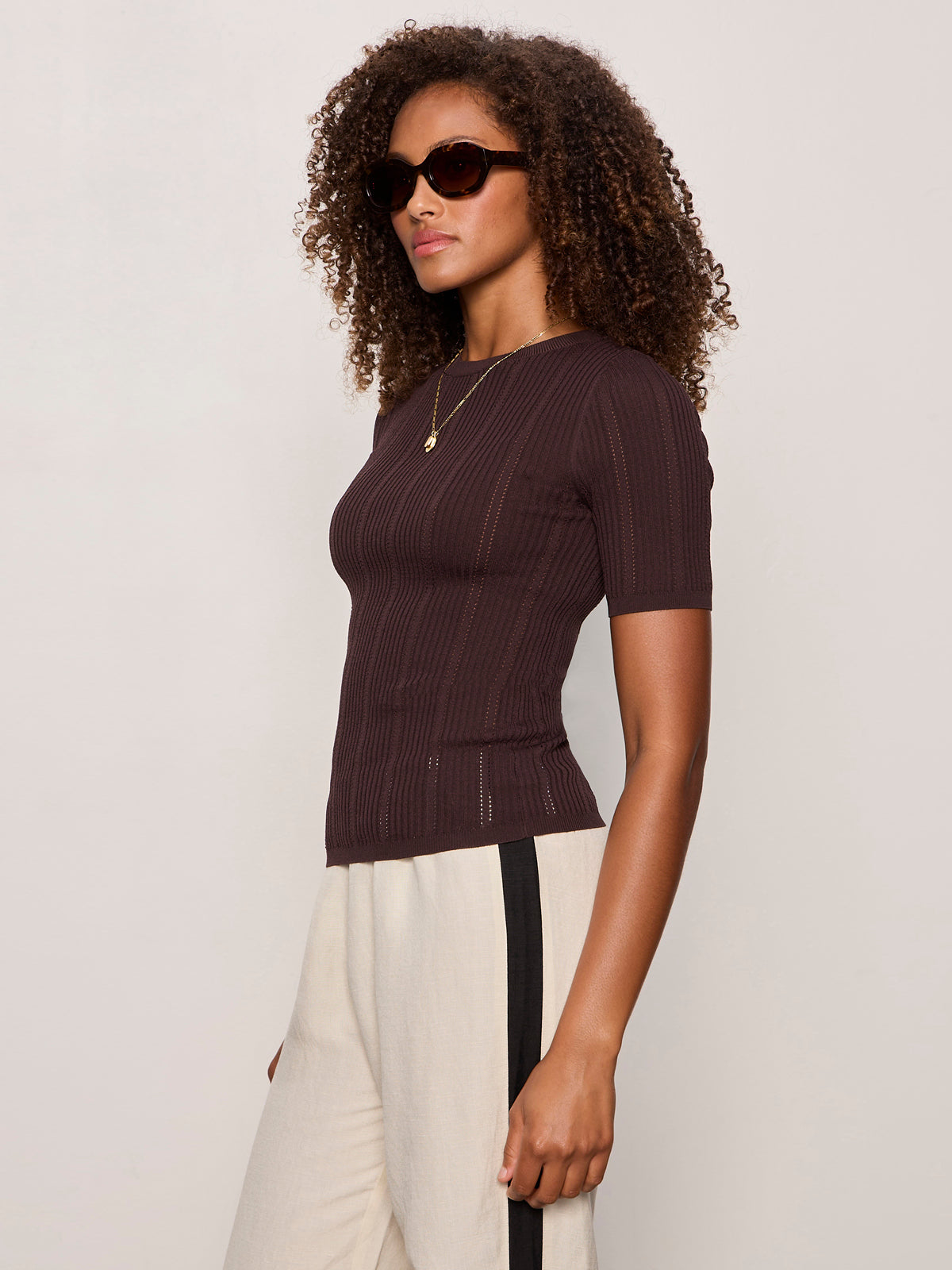 Sanctuary Clothing Special Offer - CASUAL TRACK PANT SUMMER SAND / BLACK