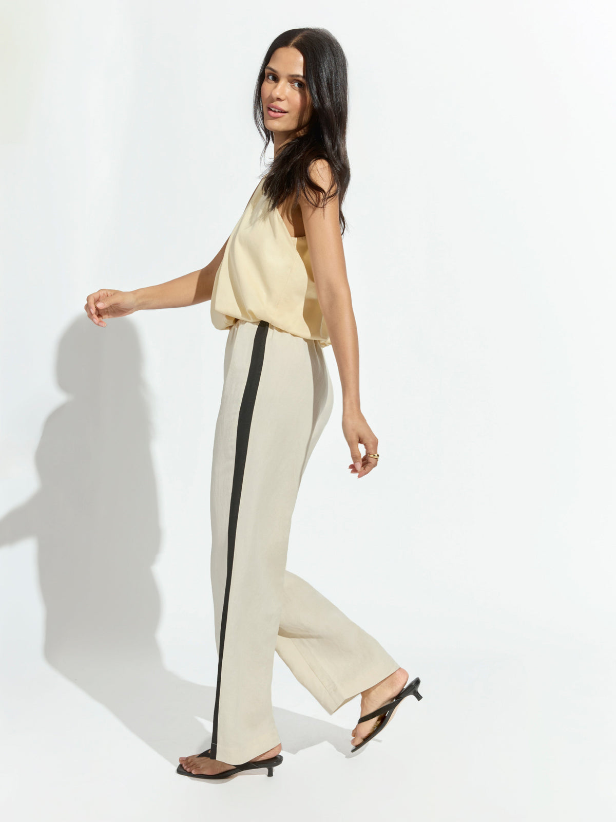 Sanctuary Clothing Special Offer - CASUAL TRACK PANT SUMMER SAND / BLACK