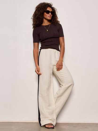 Sanctuary Clothing Special Offer - CASUAL TRACK PANT SUMMER SAND / BLACK