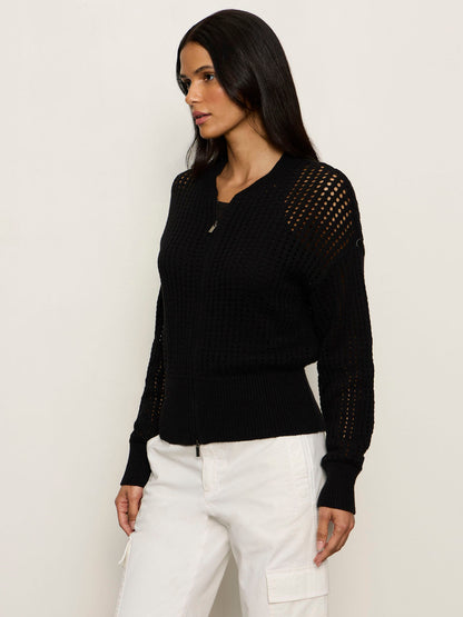 Sanctuary Clothing Quality - LAGUNA OPENWORK BOMBER BLACK