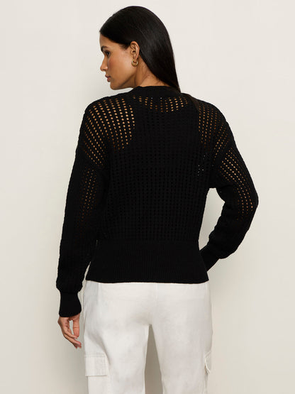 Sanctuary Clothing Quality - LAGUNA OPENWORK BOMBER BLACK
