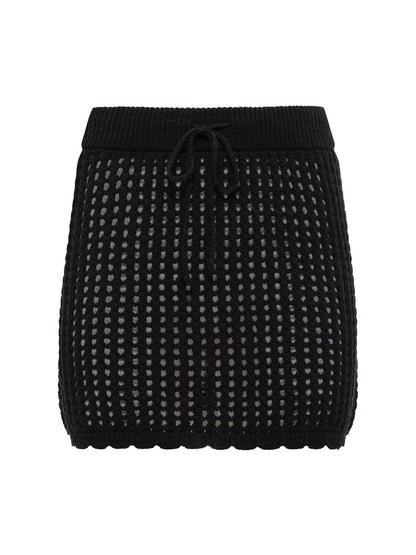 Sanctuary Clothing Quality - BEACHSIDE CROCHET SKIRT BLACK