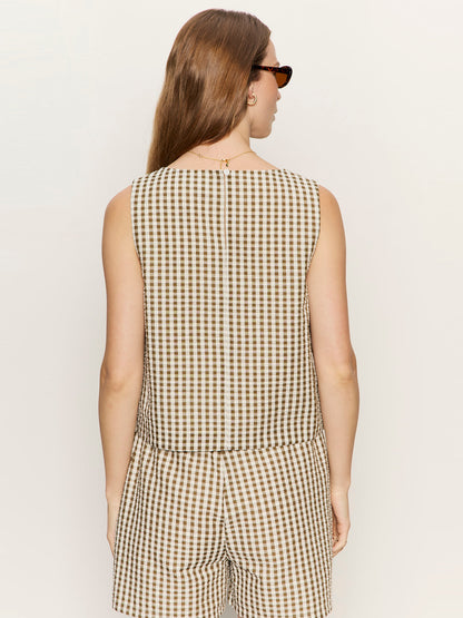 Sanctuary Clothing Exclusive - BETTER DAYS GINGHAM SHELL TIMBER/COLLAGEN GINGHAM