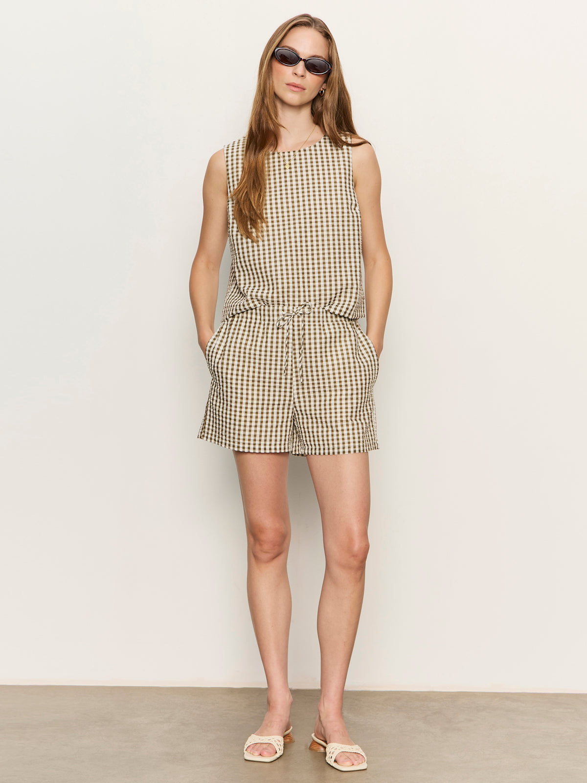 Sanctuary Clothing Smart Buy - EASY GINGHAM SHORTS TIMBER/COLLAGEN GINGHAM