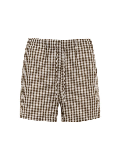 Sanctuary Clothing Smart Buy - EASY GINGHAM SHORTS TIMBER/COLLAGEN GINGHAM