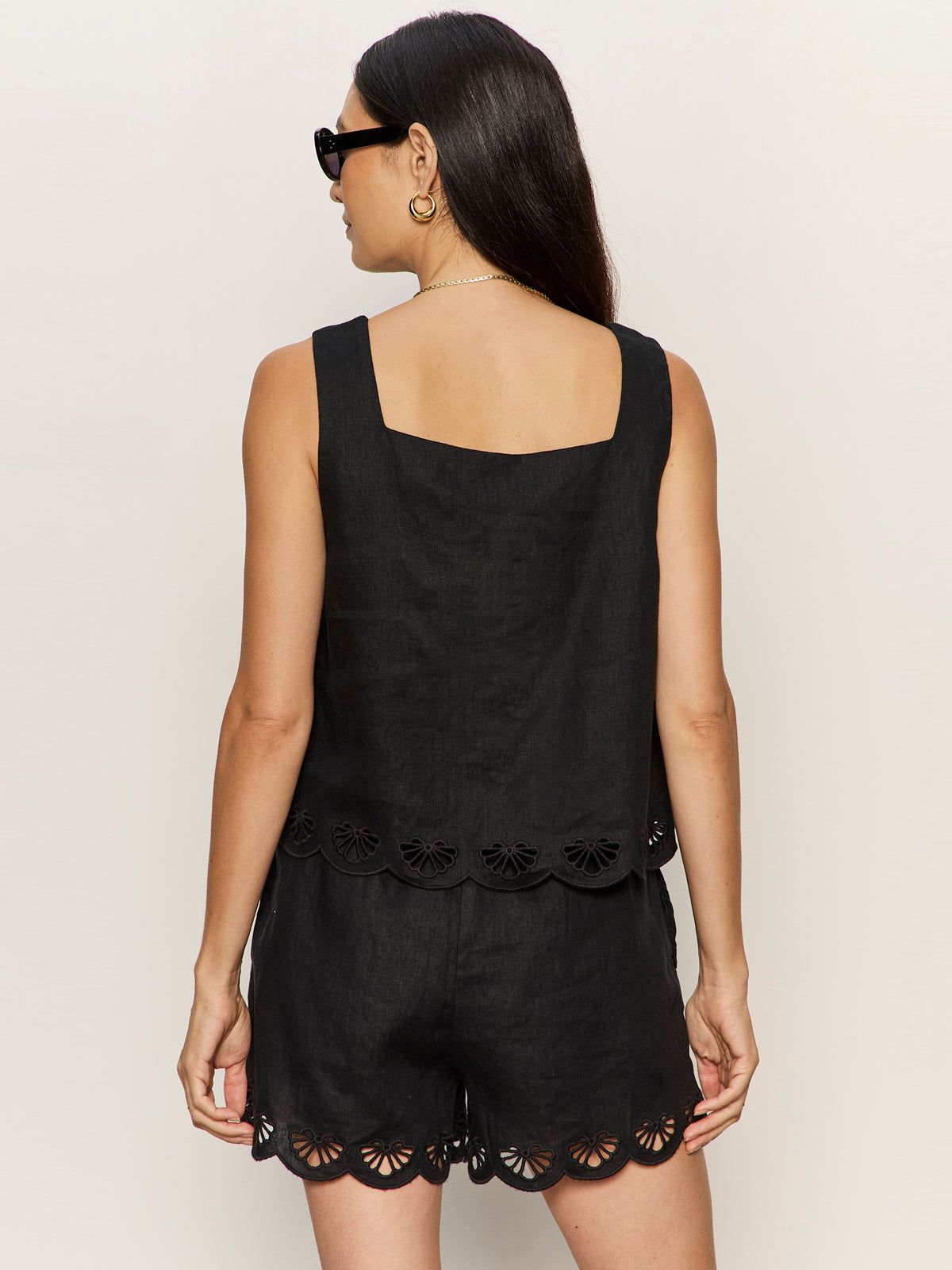 Sanctuary Clothing Trending - ALMOST THERE LINEN TOP BLACK