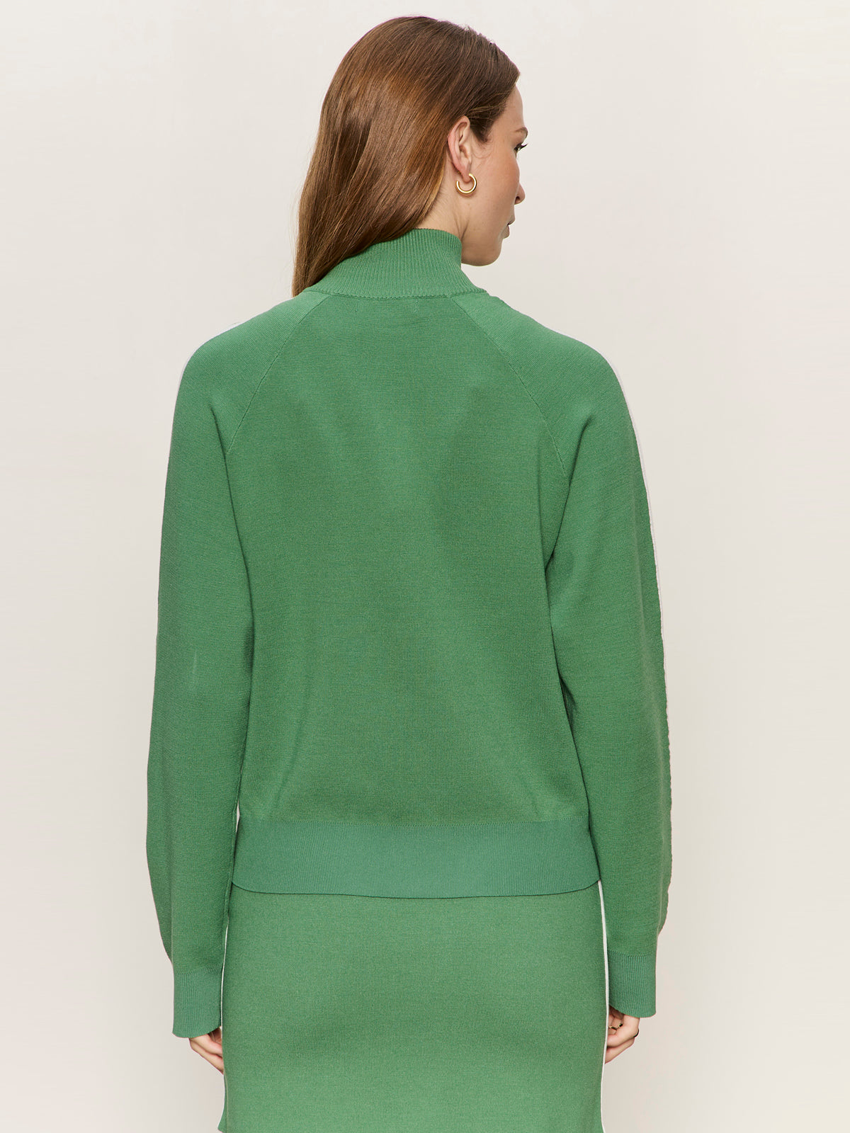 Sanctuary Clothing Popular - Places To Be Knit Track Jacket Green Juice/Chalk