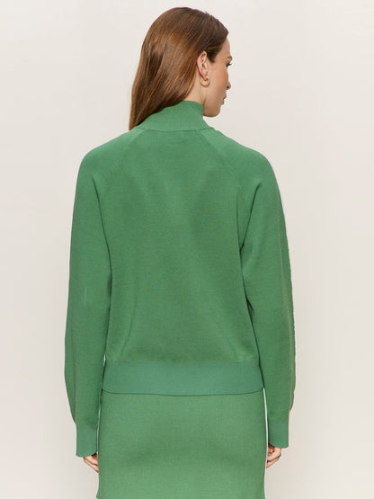 Sanctuary Clothing Popular - Places To Be Knit Track Jacket Green Juice/Chalk