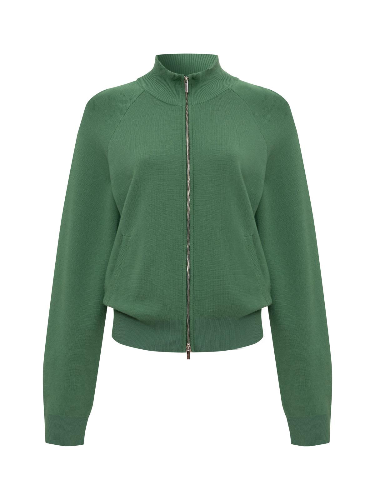 Sanctuary Clothing Popular - Places To Be Knit Track Jacket Green Juice/Chalk
