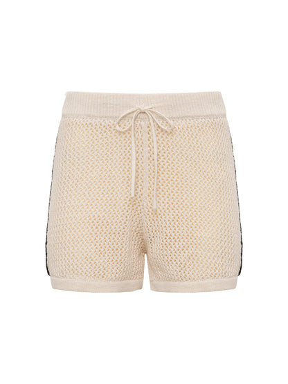 Sanctuary Clothing Latest - Open Stitch Track Short Collagen / Stripe