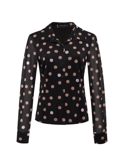 Sanctuary Clothing Customer Favorite - Fitted Mesh Button Down Top Popspot