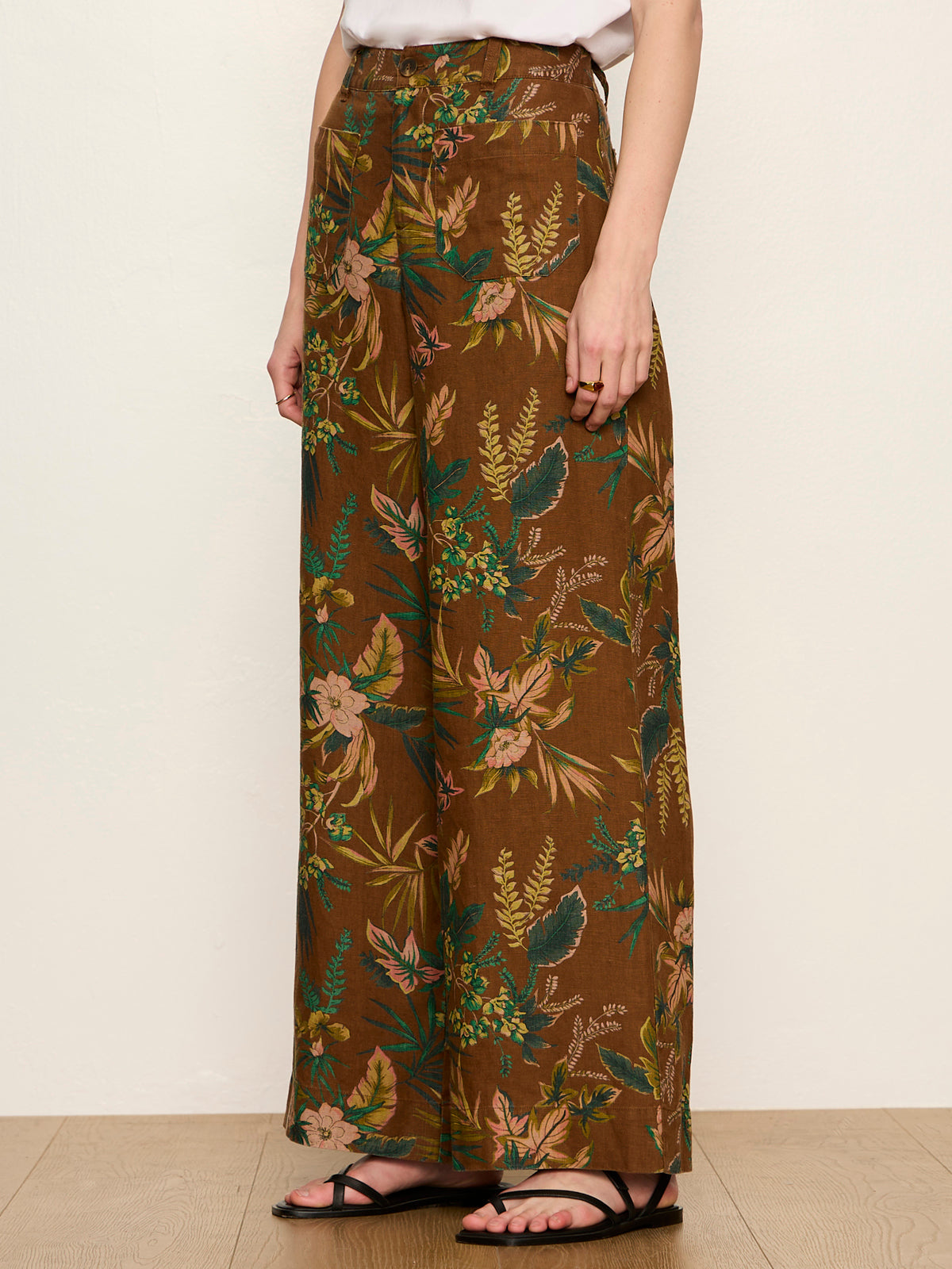 Sanctuary Clothing Top Pick - The Linen Marine Wide Leg Pant Vintage Ivy