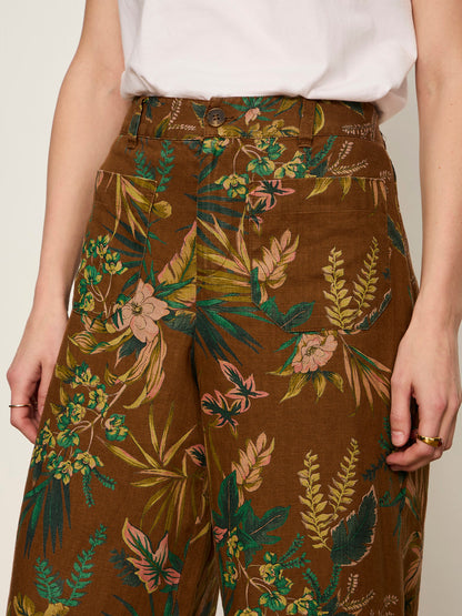 Sanctuary Clothing Top Pick - The Linen Marine Wide Leg Pant Vintage Ivy