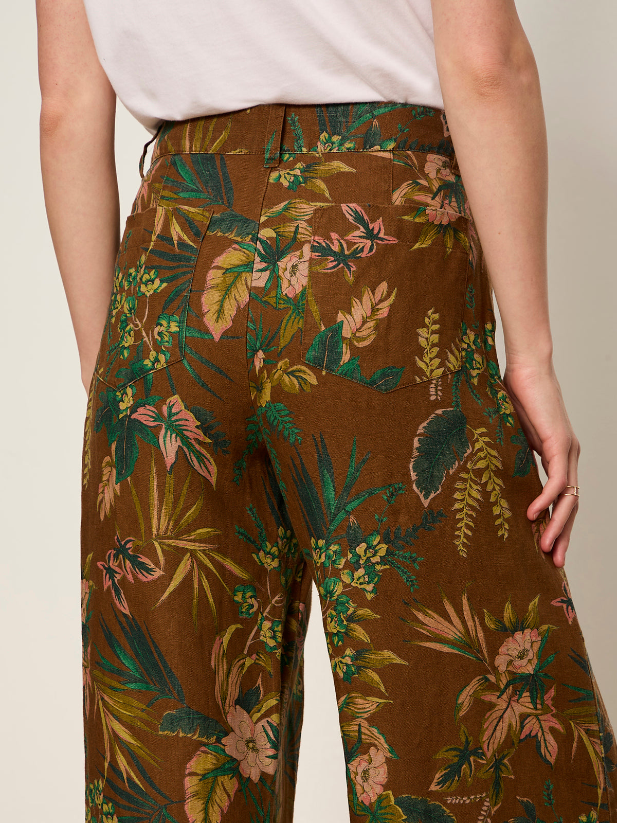 Sanctuary Clothing Top Pick - The Linen Marine Wide Leg Pant Vintage Ivy