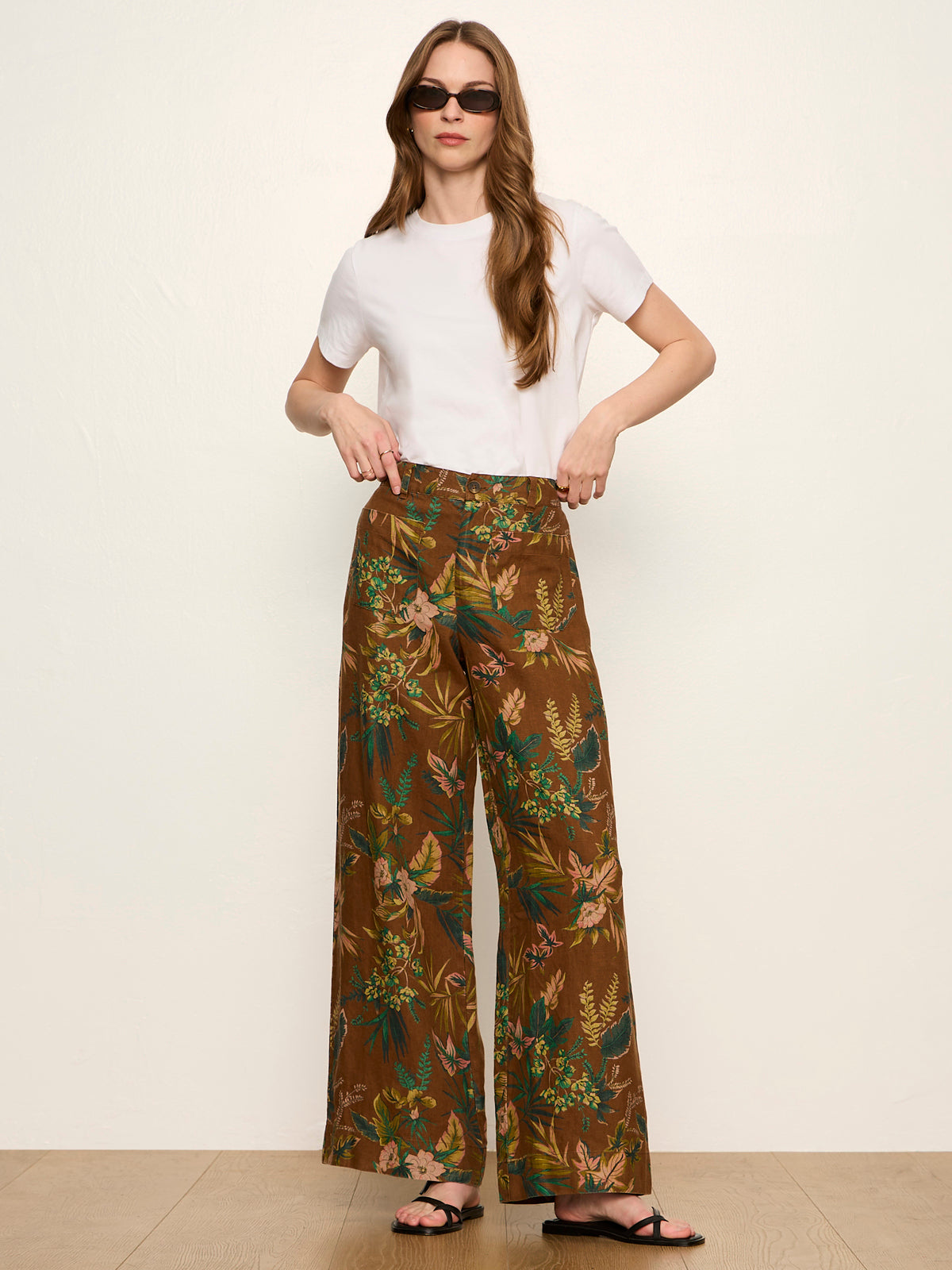 Sanctuary Clothing Top Pick - The Linen Marine Wide Leg Pant Vintage Ivy
