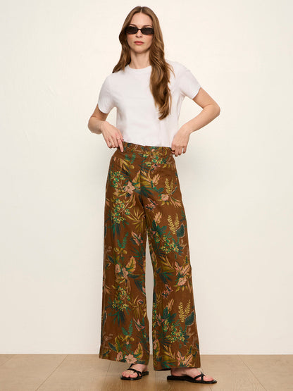 Sanctuary Clothing Top Pick - The Linen Marine Wide Leg Pant Vintage Ivy