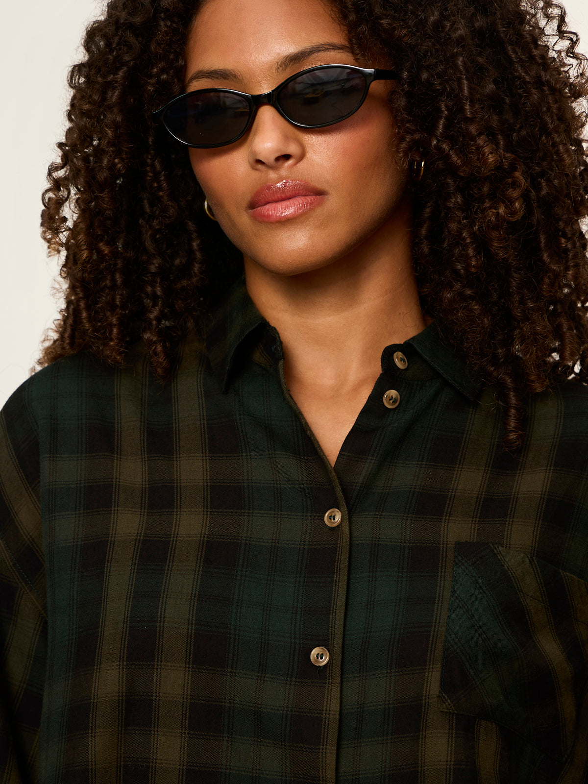 Sanctuary Clothing Quality - The Autumn Edit Flannel Top Forest Plaid