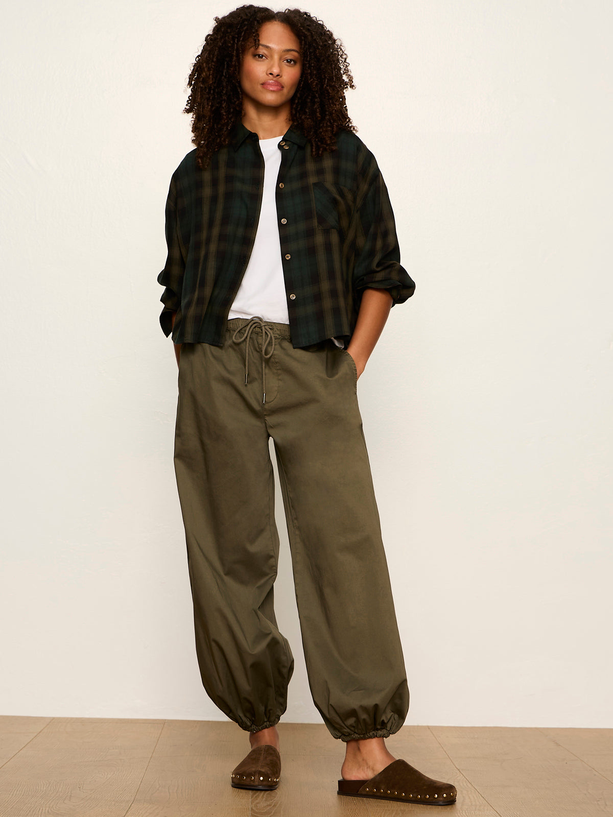 Sanctuary Clothing Quality - The Autumn Edit Flannel Top Forest Plaid