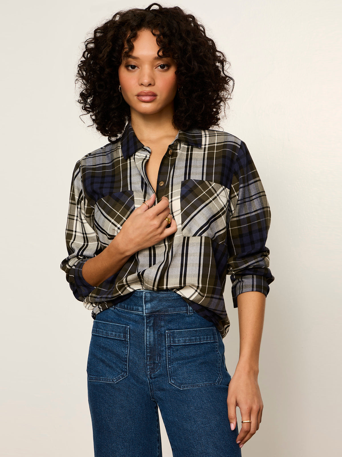Sanctuary Clothing Best Price - The City Plaid Shirt True Green Plaid