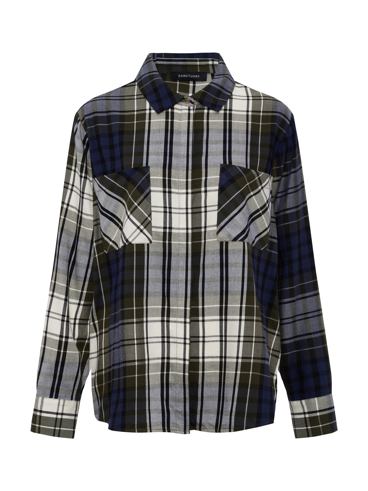 Sanctuary Clothing Best Price - The City Plaid Shirt True Green Plaid