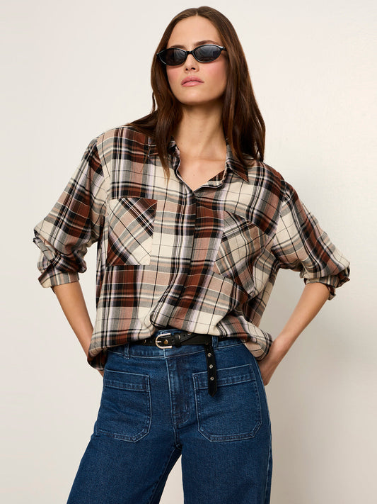 Sanctuary Clothing Quality - The City Plaid Shirt Haze Plaid