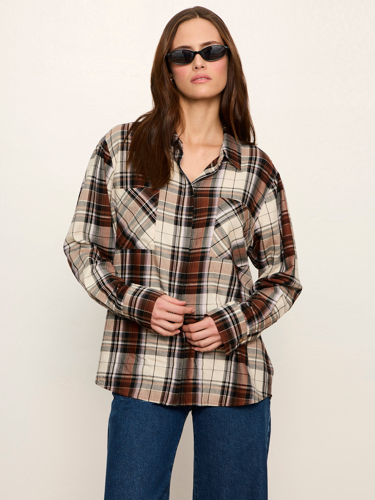 Sanctuary Clothing Quality - The City Plaid Shirt Haze Plaid