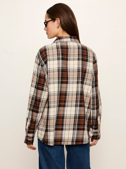 Sanctuary Clothing Quality - The City Plaid Shirt Haze Plaid