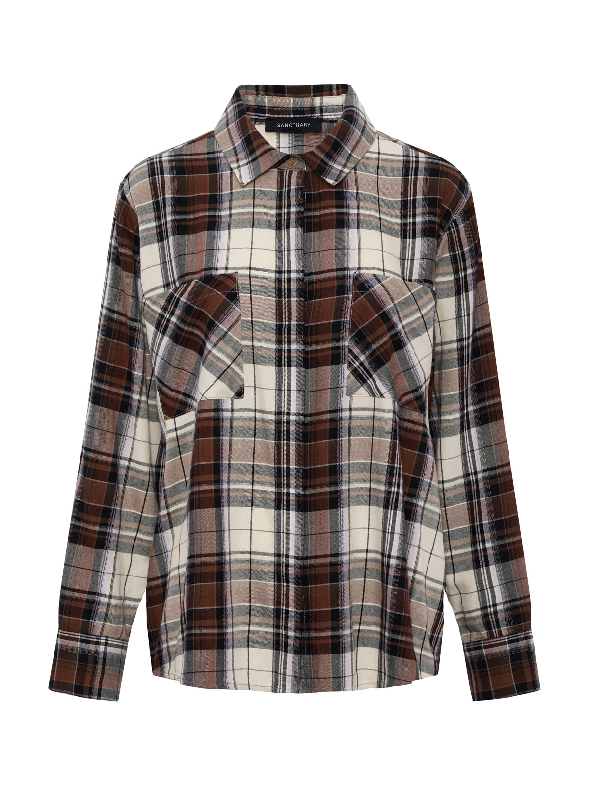 Sanctuary Clothing Quality - The City Plaid Shirt Haze Plaid