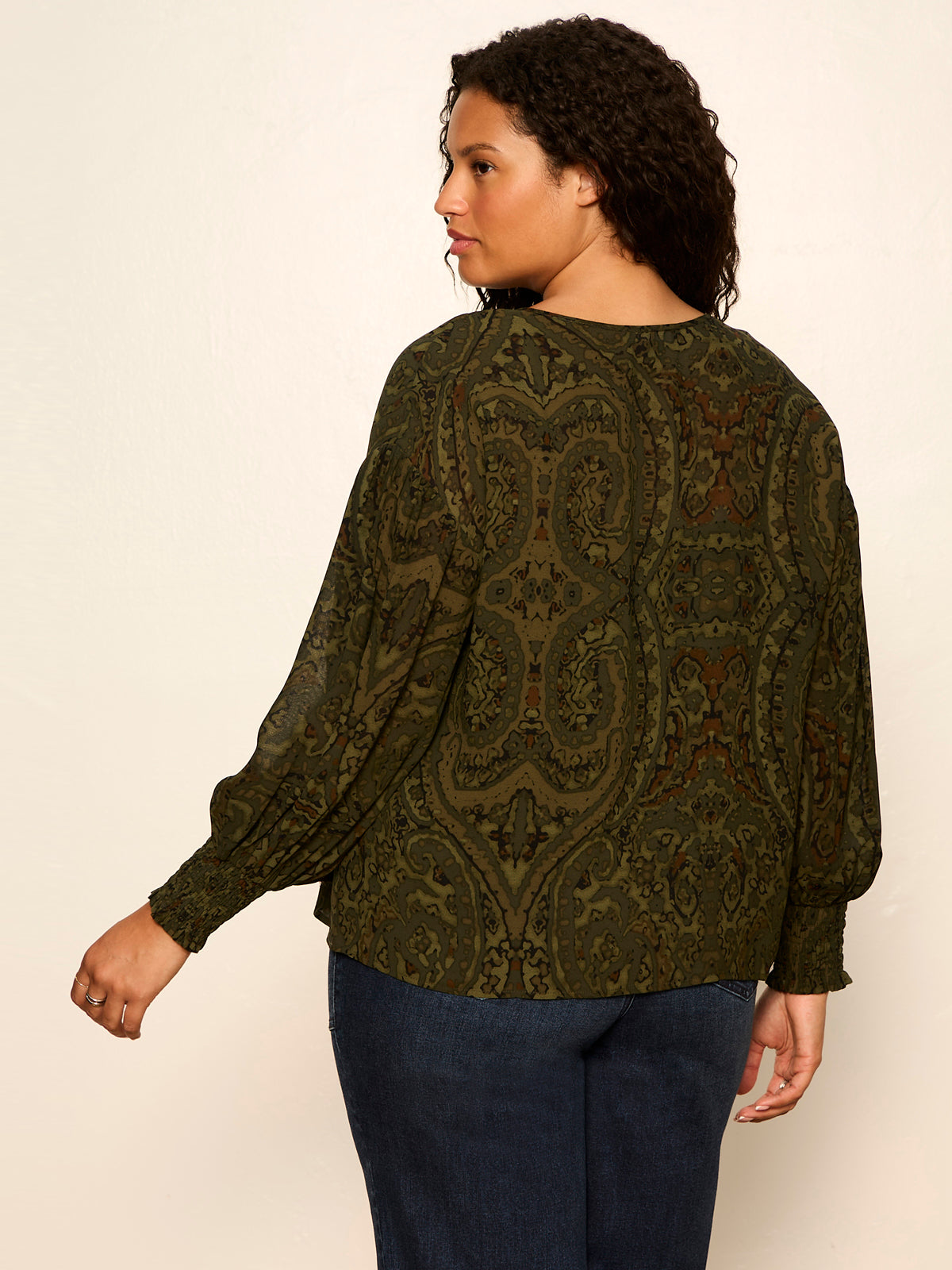 Sanctuary Clothing Value - THE MOMENT VOLUME BLOUSE MIDNIGHT MOSS