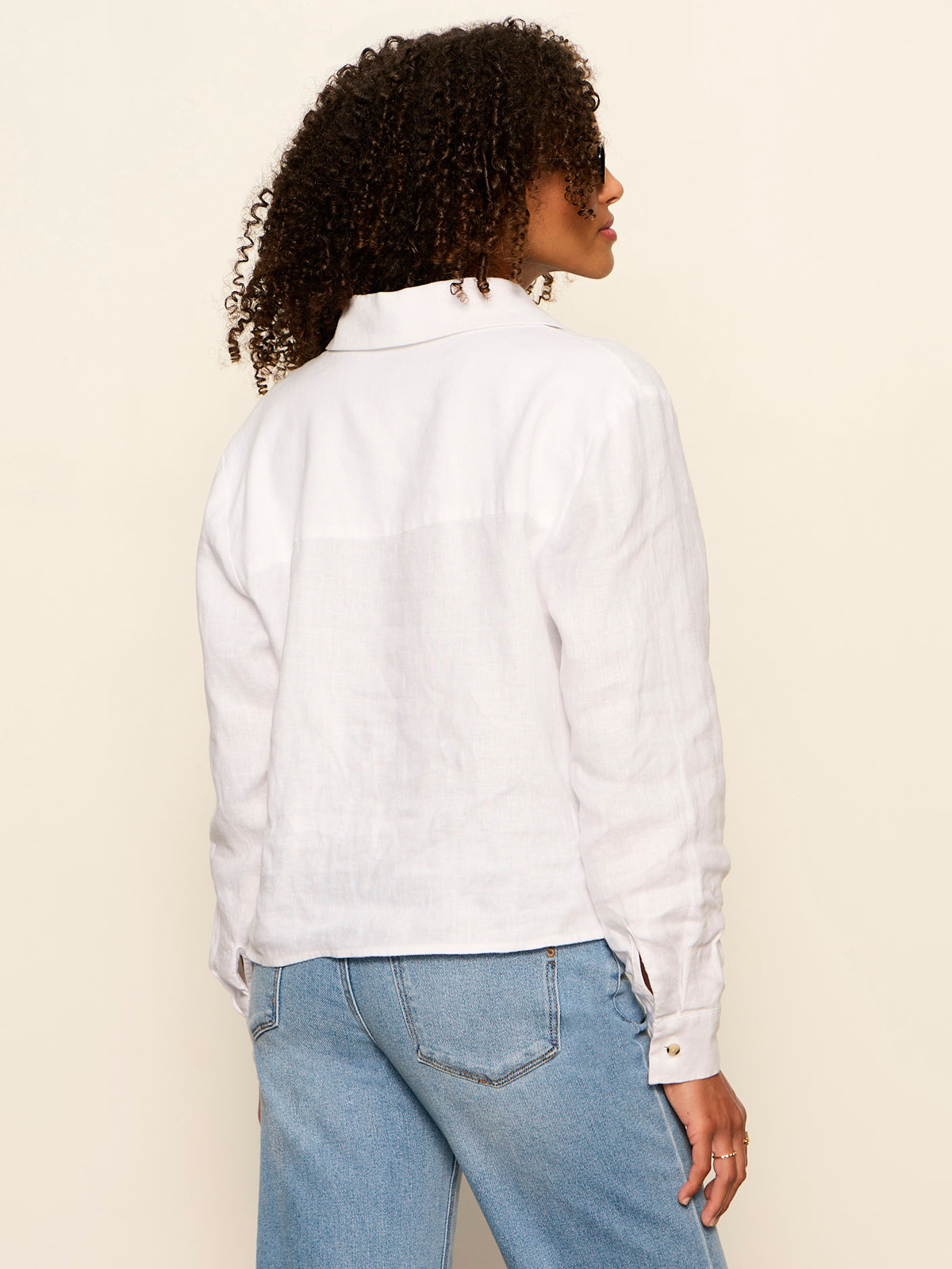 Sanctuary Clothing Exclusive - MORE LOVE LINEN TIE TOP WHITE