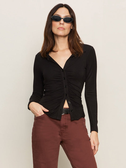Sanctuary Clothing Premium - DREAMGIRL BUTTON UP BLACK