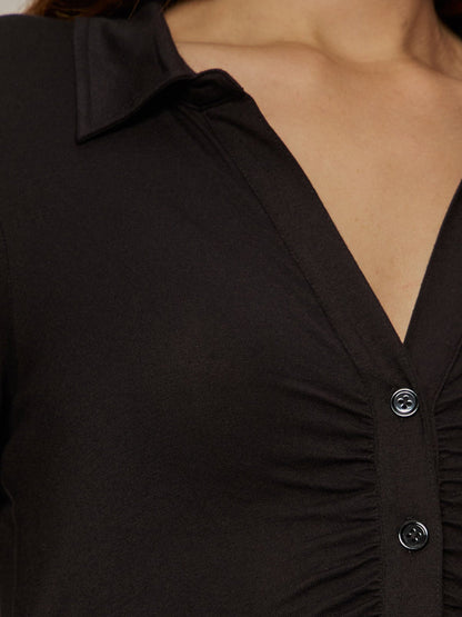 Sanctuary Clothing Premium - DREAMGIRL BUTTON UP BLACK